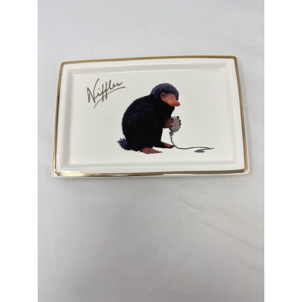Fantastic Beasts Niffler Plate Decor Gold Trim Trinket Holder Dish Harry Potter